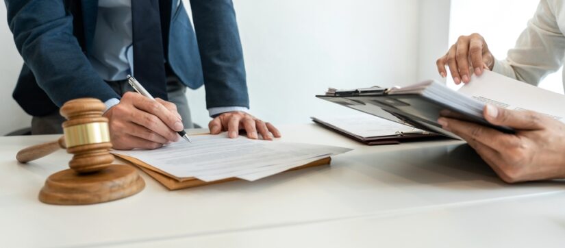 Photo of Lawyer and Client